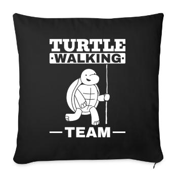 Mountain Sports Hiking Mountain Turtle Walking Team - Sofa pillowcase 17,3'' x 17,3'' (45 x 45 cm) - black - Front