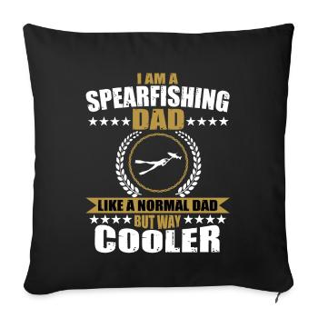 Spearfishing Daddy - Sofa pillowcase 17,3'' x 17,3'' (45 x 45 cm) - black - Front