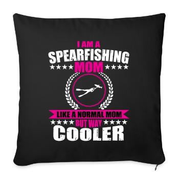 Spearfishing Mama - Sofa pillowcase 17,3'' x 17,3'' (45 x 45 cm) - black - Front