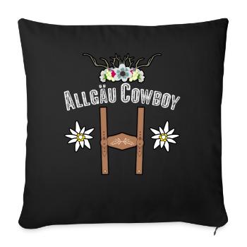 Allgäu Hiking Climbing Allgäuer - Sofa pillowcase 17,3'' x 17,3'' (45 x 45 cm) - black - Front