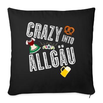 Allgäu Holiday Dirndl Beer Alps Allgäuer - Housse de coussin décorative 45 x 45 cm - noir - Devant