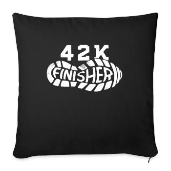 Marathon Runner Marathon Entraînement Jogging Running - Housse de coussin décorative 45 x 45 cm - noir - Devant