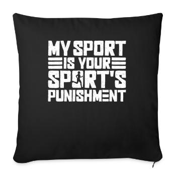 Marathonläufer Marathon Training Joggen Laufen - Sofakissenbezug 45 x 45 cm - Schwarz - Vorne