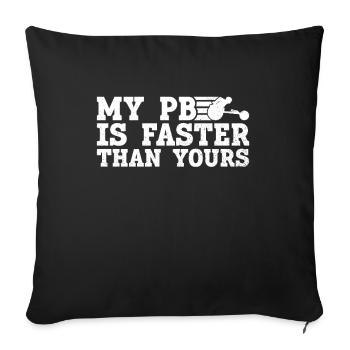 Marathon en fauteuil roulant Course en fauteuil roulant Sports en fauteuil roulant - Housse de coussin décorative 45 x 45 cm - noir - Devant