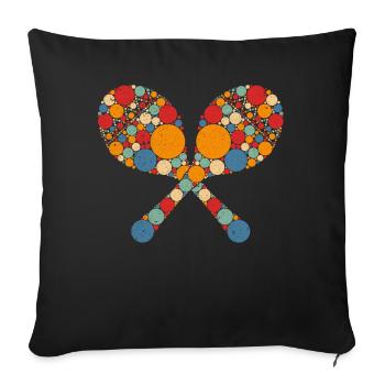Maracas Percussion Percussionist Musician - Sofa pillowcase 17,3'' x 17,3'' (45 x 45 cm) - black - Front