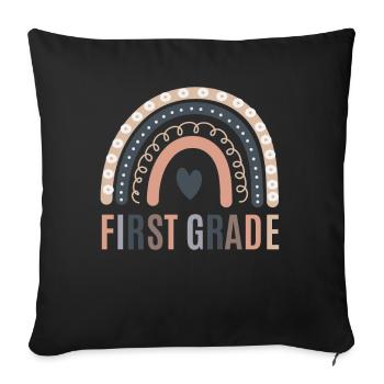First grade teachers back to school - Sofa pillowcase 17,3'' x 17,3'' (45 x 45 cm) - black - Front