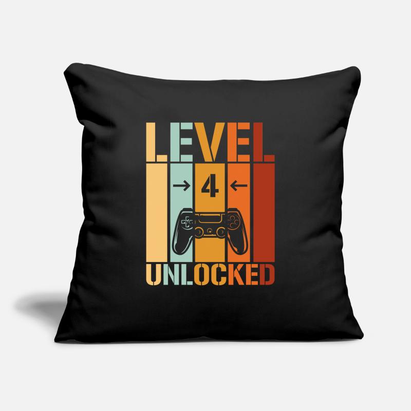 4. Geburtstag Level 4 unlocked Sofakissenbezug 45 x 45 cm