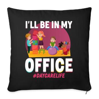 Childcare Daycare Provider Teacher - Sofa pillowcase 17,3'' x 17,3'' (45 x 45 cm) - black - Front