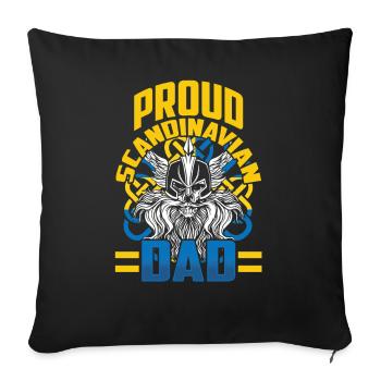 Proud Scandinavian father Swedish Nordic - Sofa pillowcase 17,3'' x 17,3'' (45 x 45 cm) - black - Front