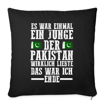 Pakistan Pakistaner Pakistanisches - Sofakissenbezug 45 x 45 cm - Schwarz - Vorne