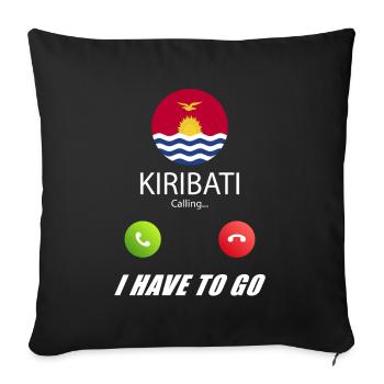 Kiribati calls lusiger flags saying - Sofa pillowcase 17,3'' x 17,3'' (45 x 45 cm) - black - Front