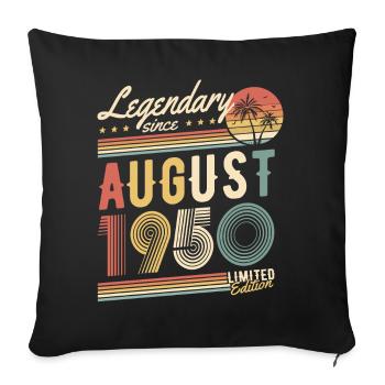 Légendaire depuis août 1950 Edition Limitée - Housse de coussin décorative 45 x 45 cm - noir - Devant