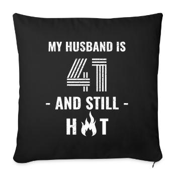 41 years birthday husband - Sofa pillowcase 17,3'' x 17,3'' (45 x 45 cm) - black - Front
