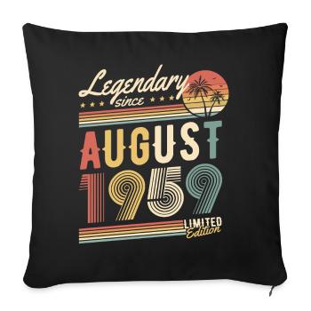 Légendaire depuis août 1959 Edition Limitée - Housse de coussin décorative 45 x 45 cm - noir - Devant