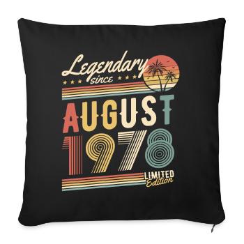 Légendaire depuis août 1978 Édition Limitée - Housse de coussin décorative 45 x 45 cm - noir - Devant