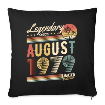 Légendaire depuis août 1979 Edition limitée - Housse de coussin décorative 45 x 45 cm - noir - Devant