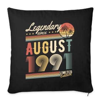 Légendaire depuis août 1991 Edition Limitée - Housse de coussin décorative 45 x 45 cm - noir - Devant