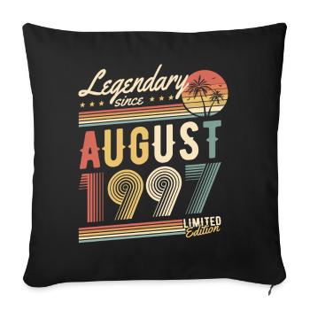 Légendaire depuis août 1997 Édition Limitée - Housse de coussin décorative 45 x 45 cm - noir - Devant