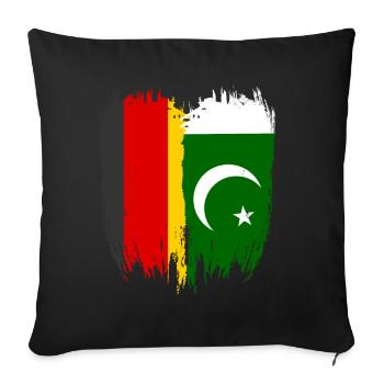 Germany Flag Pakistan - Sofa pillowcase 17,3'' x 17,3'' (45 x 45 cm) - black - Front