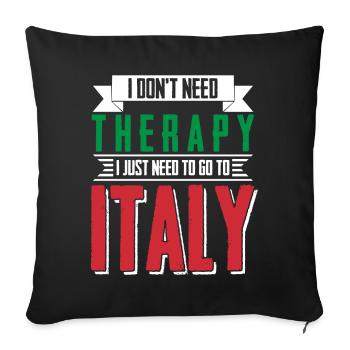 Sardaigne Sicile Uralub Italie - Housse de coussin décorative 45 x 45 cm - noir - Devant