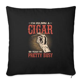 Cigare - Housse de coussin décorative 45 x 45 cm - noir - Devant