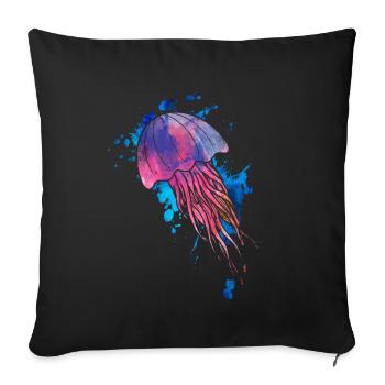 Jellyfish - Sofa pillowcase 17,3'' x 17,3'' (45 x 45 cm) - black - Front