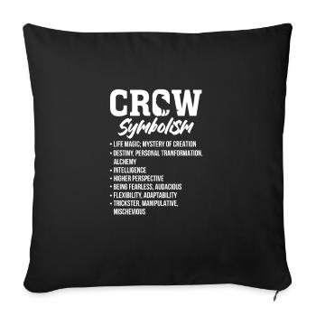 Corbeau Corbeau Oiseau Corbeau Oiseaux Nature Corbeau GEschenk - Housse de coussin décorative 45 x 45 cm - noir - Devant