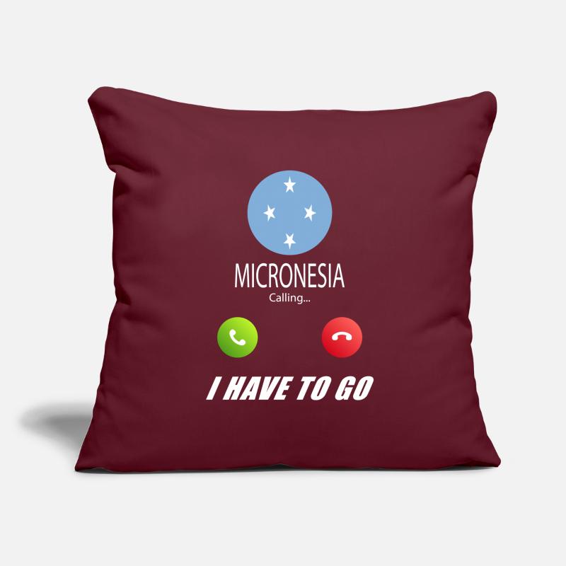 Micronesia calls on Lusiger flags saying Sofa pillowcase 17,3'' x 17,3'' (45 x 45 cm)