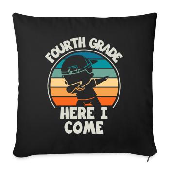 Fourth Grade Teachers for Back to School - Sofa pillowcase 17,3'' x 17,3'' (45 x 45 cm) - black - Front