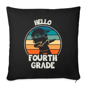 Fourth Grade Teachers for Back to School - Sofa pillowcase 17,3'' x 17,3'' (45 x 45 cm) - black - Front