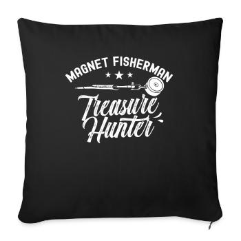 Magnet Fischer Treasure Hunter Magnetic Fishing - Sofa pillowcase 17,3'' x 17,3'' (45 x 45 cm) - black - Front
