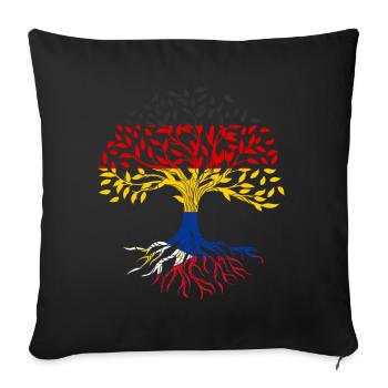 Roots Tree Allemagne Philippines - Housse de coussin décorative 45 x 45 cm - noir - Devant