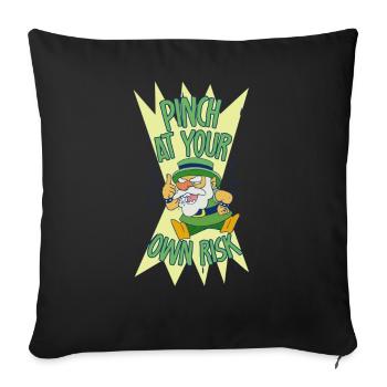 Pincez à vos risques et périls Irish Irish Ireland - Housse de coussin décorative 45 x 45 cm - noir - Devant