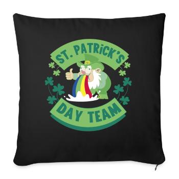 Équipe de la Saint-Patrick Irlande gaélique irlandaise - Housse de coussin décorative 45 x 45 cm - noir - Devant