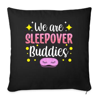 Nous sommes amis de nuit nuit fête - Housse de coussin décorative 45 x 45 cm - noir - Devant