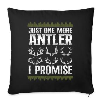 Buck Deer Hunting Hunter Vintage - Housse de coussin décorative 45 x 45 cm - noir - Devant