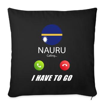Nauru calls to Lusiger flags saying - Sofa pillowcase 17,3'' x 17,3'' (45 x 45 cm) - black - Front