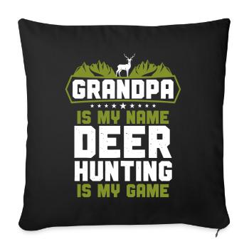 Buck Deer Hunting Hunter - Sofa pillowcase 17,3'' x 17,3'' (45 x 45 cm) - black - Front