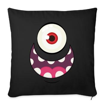 Monster Face 2 - Sofa pillowcase 17,3'' x 17,3'' (45 x 45 cm) - black - Front