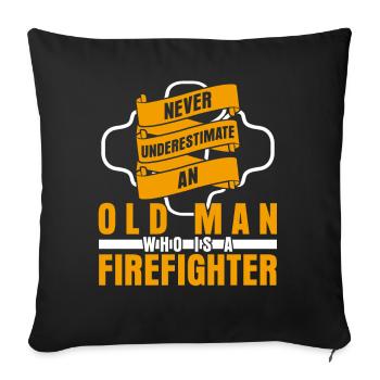 Pompiers professionnels Pompiers Pompiers - Housse de coussin décorative 45 x 45 cm - noir - Devant