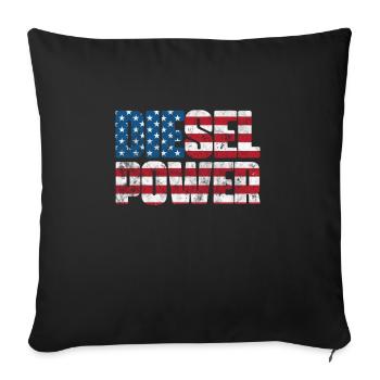Diesel America - Sofa pillowcase 17,3'' x 17,3'' (45 x 45 cm) - black - Front