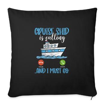 Cruise Cruise Ship Holiday Ship Gift - Sofa pillowcase 17,3'' x 17,3'' (45 x 45 cm) - black - Front