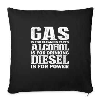 Diesel Auto Tuning Gasoline Vehicle Gift - Sofa pillowcase 17,3'' x 17,3'' (45 x 45 cm) - black - Front