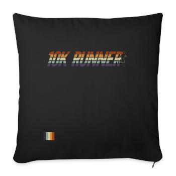 10K Runner - 10k Running Training Runner Jogging - Housse de coussin décorative 45 x 45 cm - noir - Devant