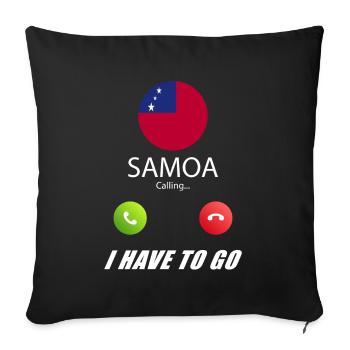 Samoa calls lusiger flags saying - Sofa pillowcase 17,3'' x 17,3'' (45 x 45 cm) - black - Front