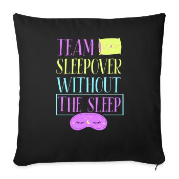 Soirée pyjama d’équipe sans fête mignonne Nuitée - Housse de coussin décorative 45 x 45 cm - noir - Devant