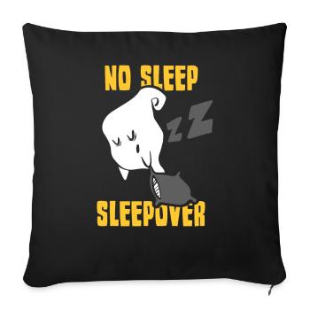 No Sleep Overnight Party Overnight Stay Sweet - Sofa pillowcase 17,3'' x 17,3'' (45 x 45 cm) - black - Front
