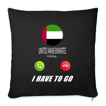 Les Émirats arabes unis appellent Lusiger - Housse de coussin décorative 45 x 45 cm - noir - Devant