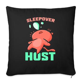 Hôte d’une nuit Nuitée Nuitée - Housse de coussin décorative 45 x 45 cm - noir - Devant