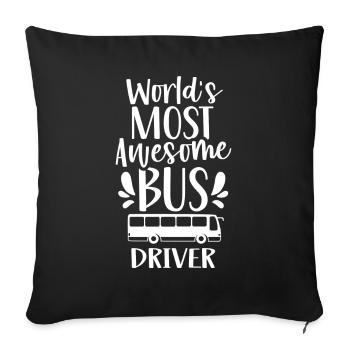 The most ingenious bus driver in the world Bus Bus driving - Sofa pillowcase 17,3'' x 17,3'' (45 x 45 cm) - black - Front